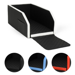 Transporteur de voiture pour le chien - lit de coffre avec matelas 55x100cm et ceinture de sécurité